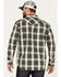 Image #4 - Moonshine Spirit&reg; Men's All Day Long Large Plaid Snap Western Shirt, Green, hi-res