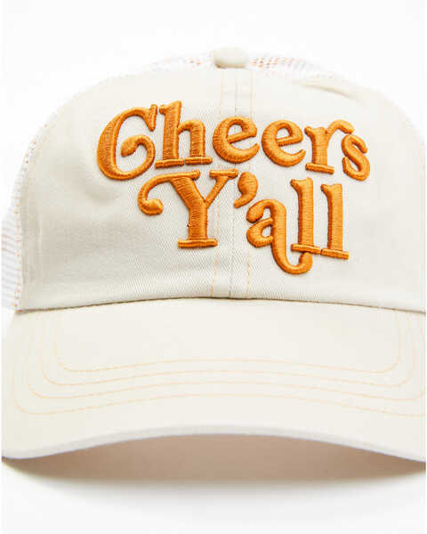 Image #2 - Idyllwind Women's Cheers Ya'll Embroidered Mesh-Back Ball Cap , Beige/khaki, hi-res