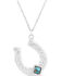Image #1 - Montana Silversmiths Women's Silver Rodeo Royalty Horseshoe Necklace, Silver, hi-res