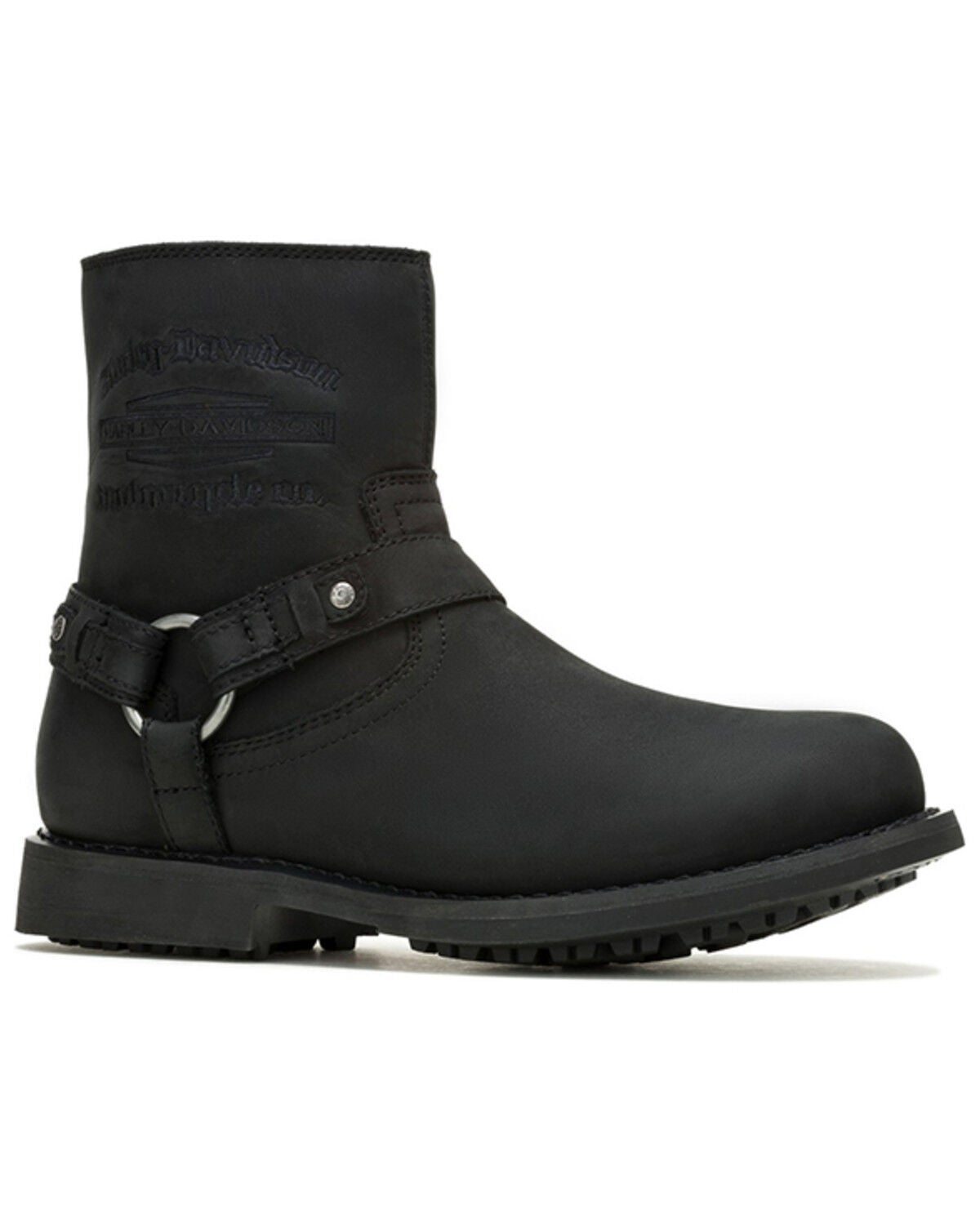 Harley Davidson Men's Scout Moto Boots - Round Toe, Black, hi-res