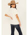 Image #4 - Blended Women's Let's Go Girls Rhinestone Short Sleeve Graphic Tee, White, hi-res