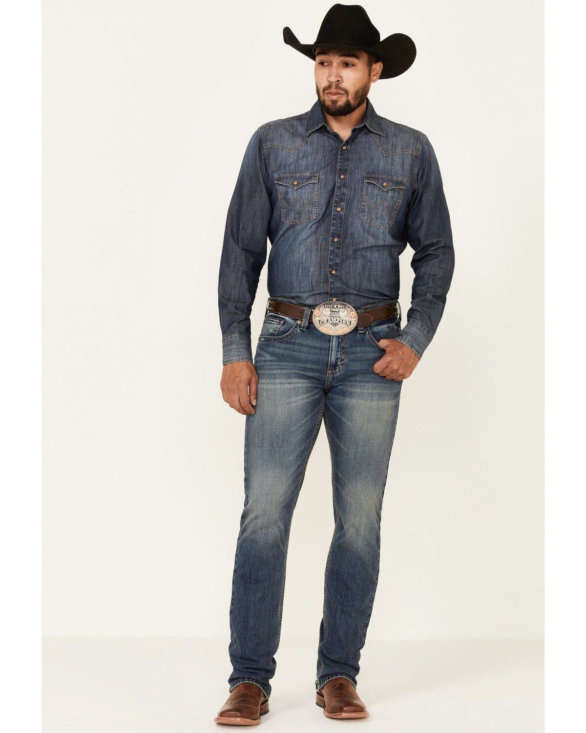 Image #1 - Cody James Men's Roan Medium Wash Stretch Slim Straight Jeans, Blue, hi-res