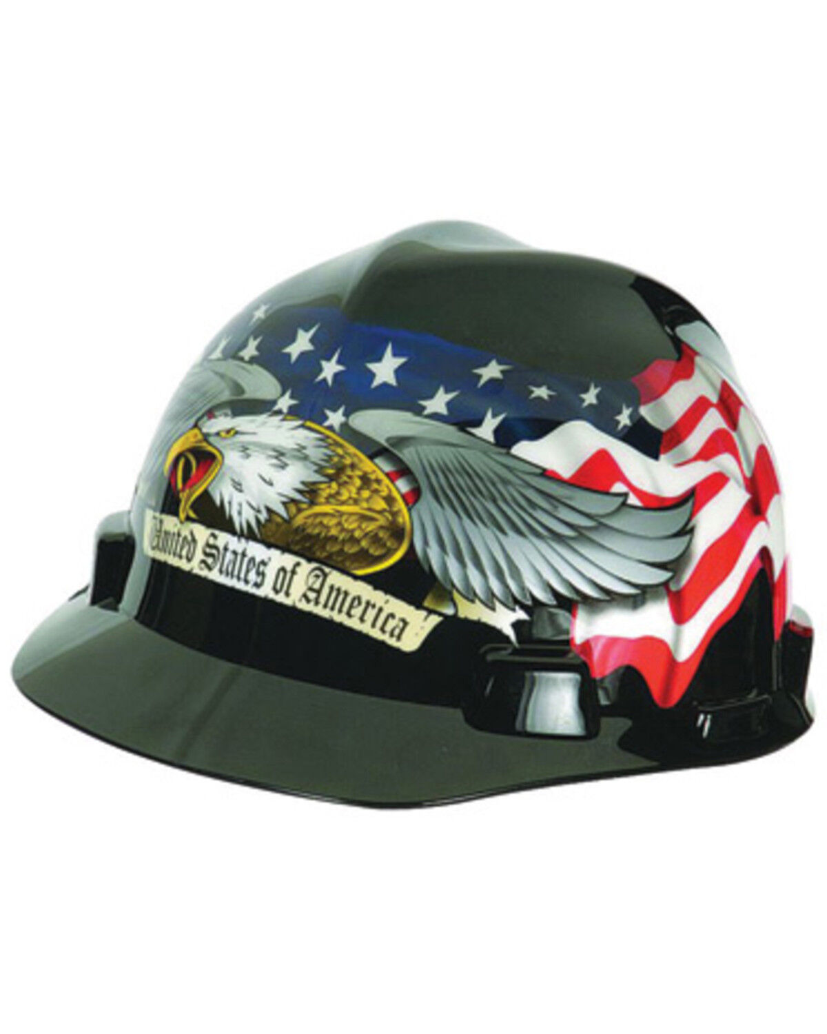 Image #1 - MSA Men's American Eagle Flag Cap Style Work Hard Hat, No Color, hi-res
