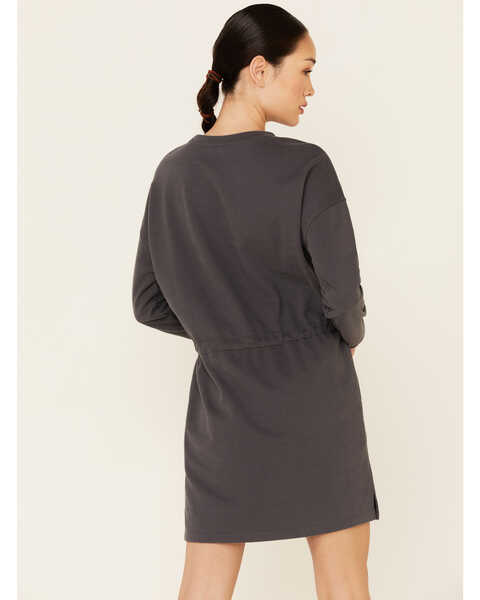 Wishlist Women's Sweatshirt Dress, Charcoal, hi-res