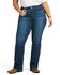 Image #1 - Ariat Women's R.E.A.L Perfect Rise Abby Stretch Straight Mackenzie Jeans - Plus, Blue, hi-res