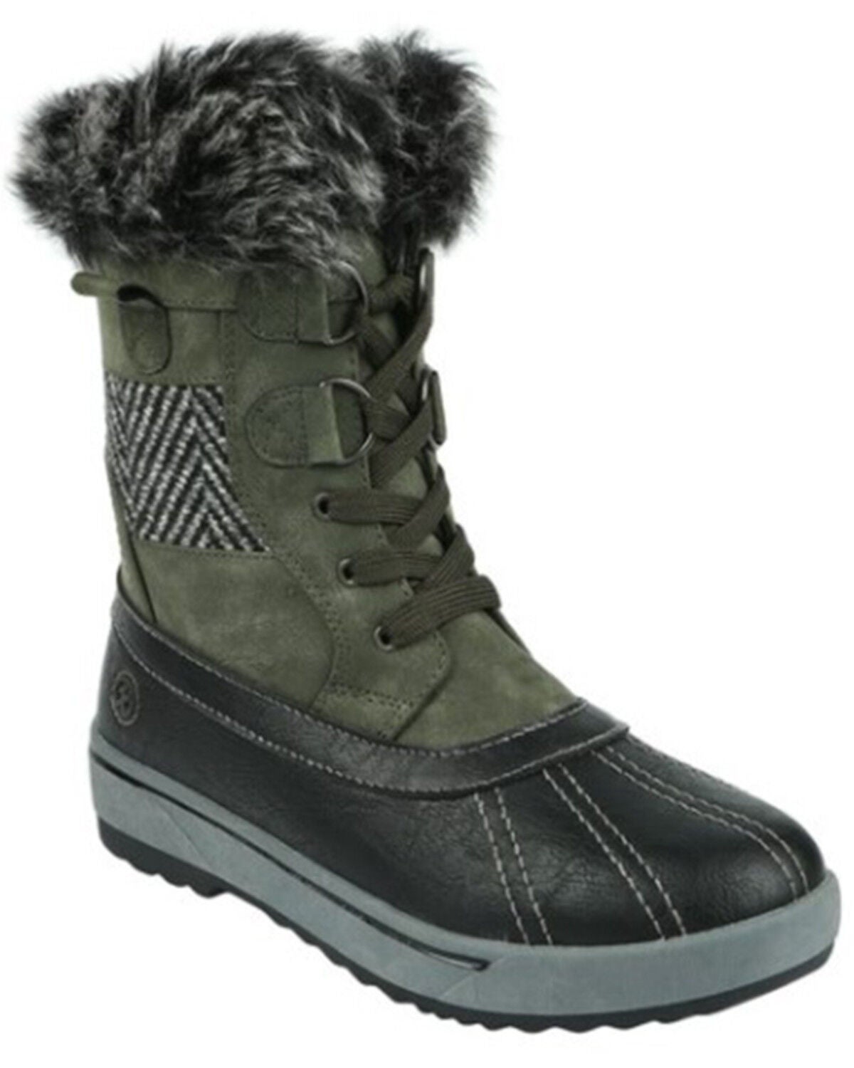 Northside Women's Brookelle Cold Weather Hiker Work Boots - Soft Toe, Olive, hi-res