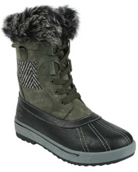 Image #1 - Northside Women's Brookelle Cold Weather Hiker Work Boots - Soft Toe , Olive, hi-res