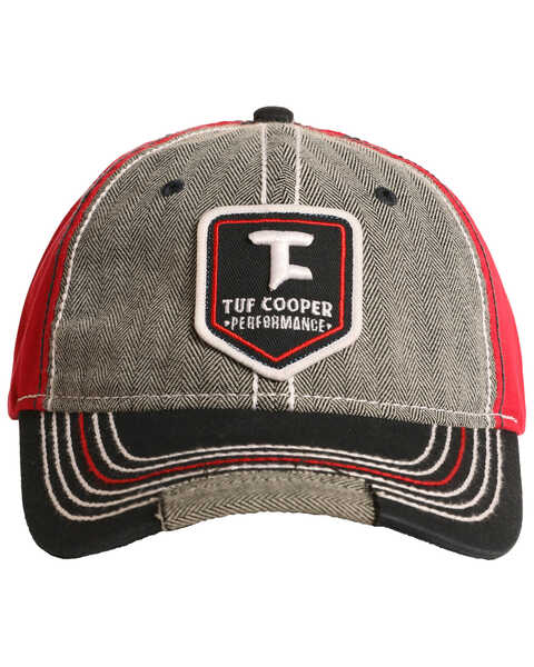 Tuf Cooper Performance Men's Emblem Patch Baseball Cap, Grey, hi-res