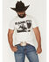Image #1 - RANK 45&reg; Men's Cowboy Photograph Short Sleeve Graphic T-Shirt, Natural, hi-res