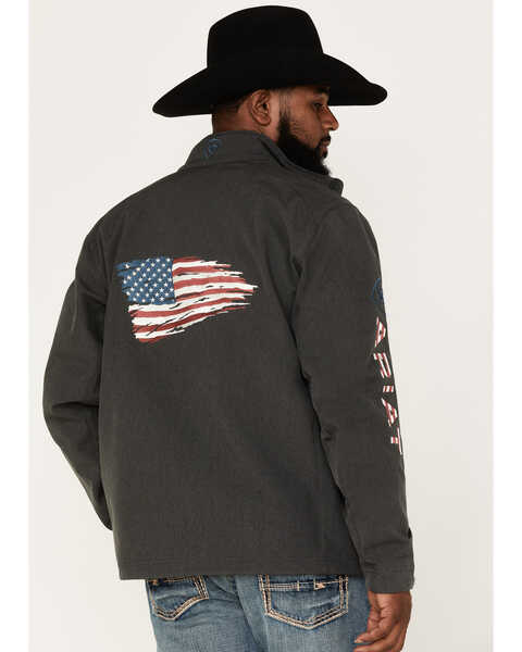 Ariat Men's Logo 2.0 Patriot Softshell Jacket - Big, Charcoal, hi-res