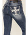 Image #2 - Grace In LA Women's Medium Wash Cross Embroidered Mid Rise Bootcut Stretch Denim Jeans, Medium Wash, hi-res
