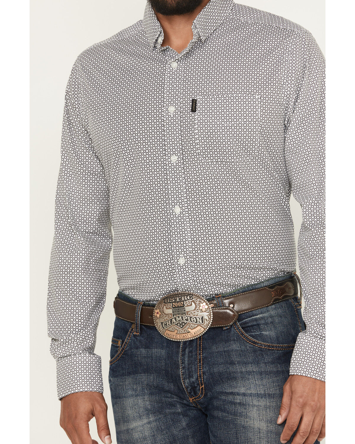 Image #3 - Ariat Men's Meyer Floral Print Long Sleeve Button-Down Western Shirt, White, hi-res