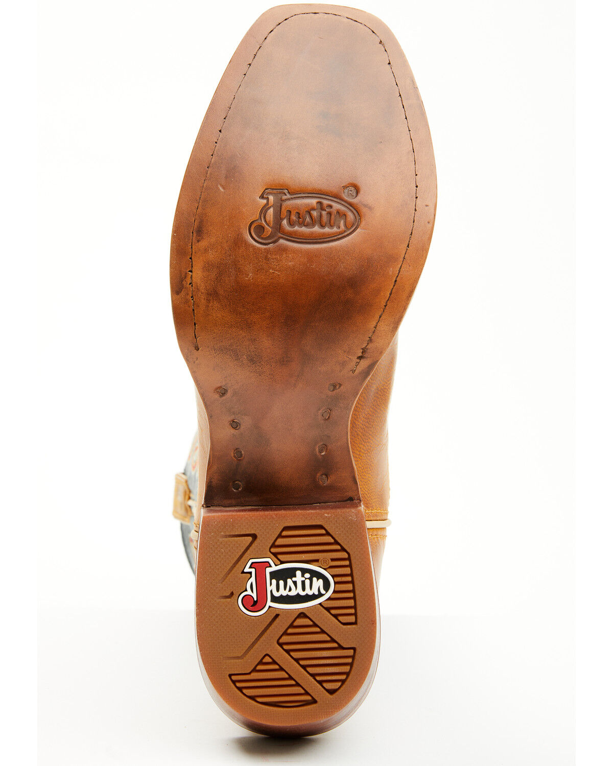 Image #7 - Justin Men's Show Off Western Boots - Square Toe, Brown, hi-res