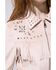 Image #4 - Azalea Wang Women's Faux Suede Studded Fringe Jacket, Pink, hi-res