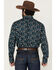 Image #4 - Wrangler Men's Checotah Southwestern Striped Long Sleeve Pearl Snap Western Shirt, Black, hi-res