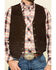 Image #5 - Roper Men's Suede Buckle Tie Vest, Brown, hi-res