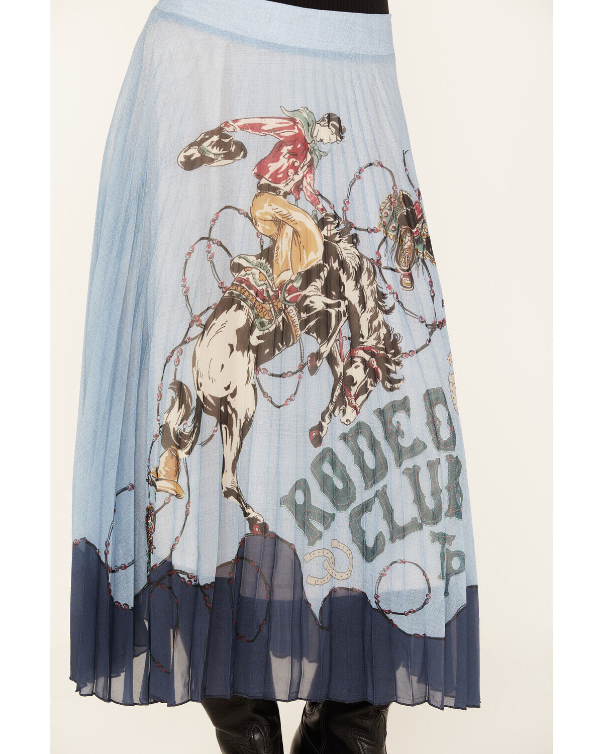 Image #2 - Tasha Polizzi Women's Rodeo Pleated Midi Skirt, Blue, hi-res