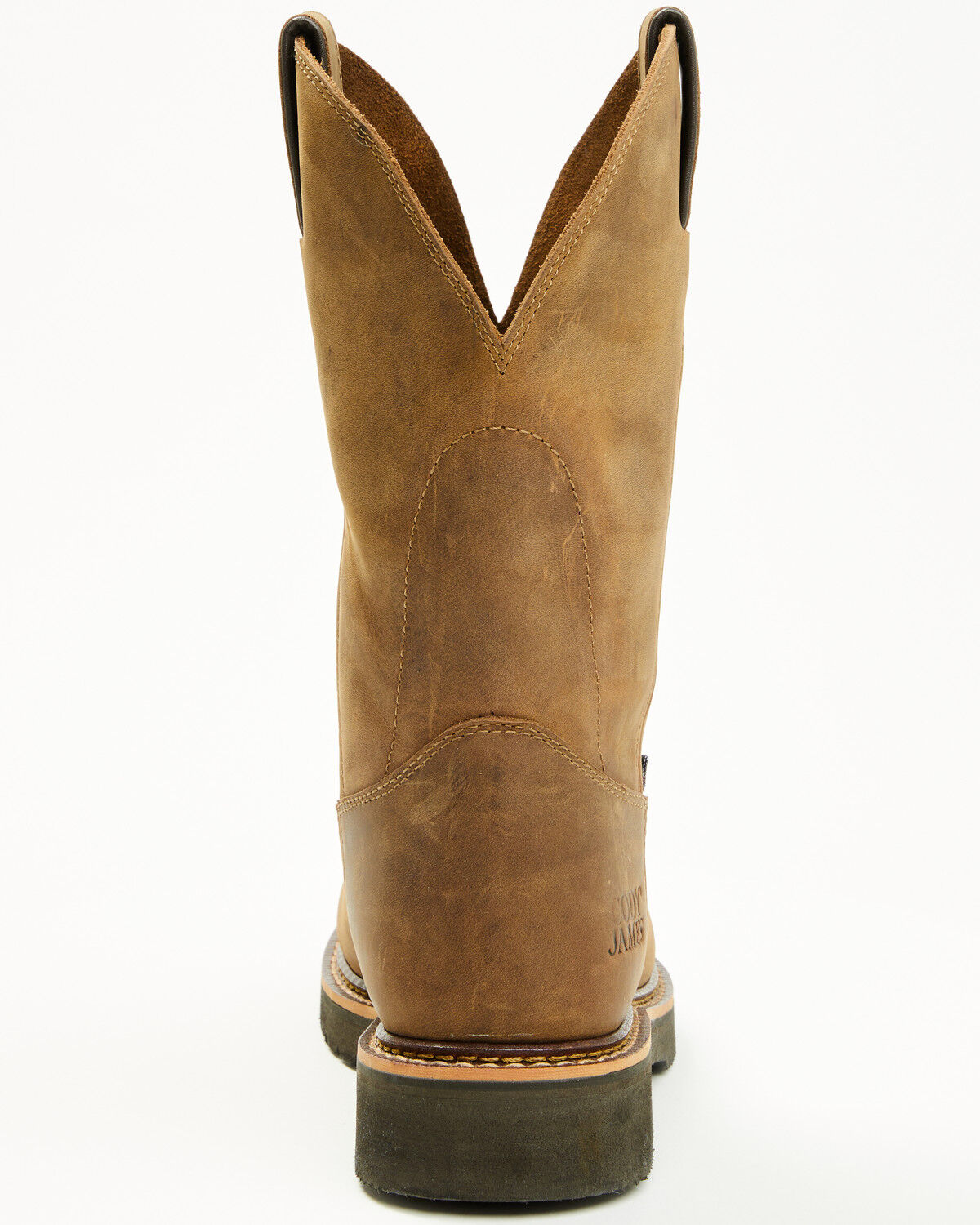Image #5 - Cody James Men's Pull-On Work Boots - Soft Toe, Brown, hi-res
