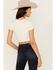 Image #4 - Miss Me Women's Angel Short Sleeve Cropped Graphic Tee, White, hi-res