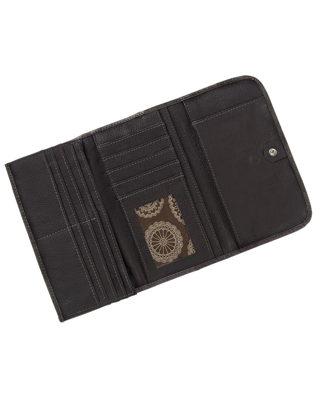 Image #3 - American West Women's Chocolate Annie's Secret Tri-Fold Wallet, Chocolate, hi-res