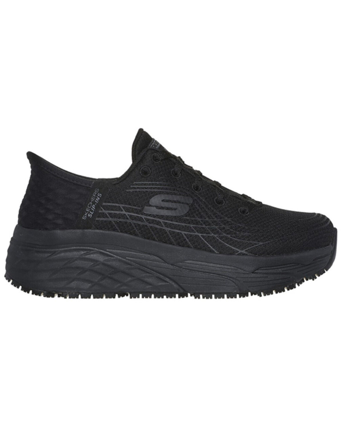 Image #1 - Skechers Women's Slip-Ins RF Max Cushioning Elite Work Shoes - Round Toe, Black, hi-res