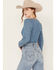 Image #4 - Levi's Women's Daryn Corset Long Sleeve Denim Shirt, Blue, hi-res