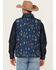 Image #4 - RANK 45® Men's Men's Spaced Geo Print Reversible Puffer Vest, Dark Teal, hi-res