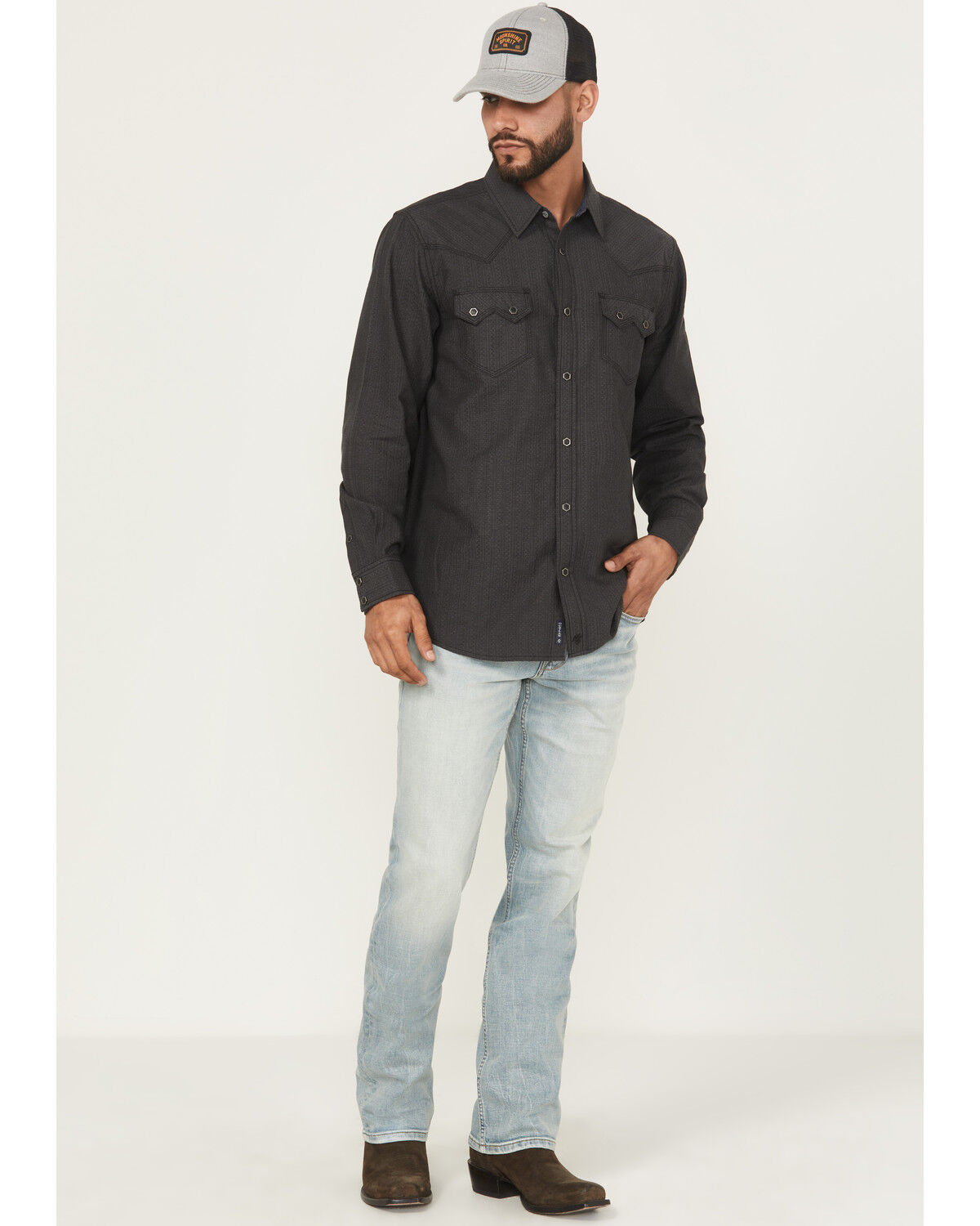 Image #1 - Moonshine Spirit Men's Gotham Light Wash Slim Straight Stretch Denim Jeans, Light Wash, hi-res