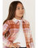 Image #2 - Shyanne Girls' Plaid Print Shacket, Lavender, hi-res