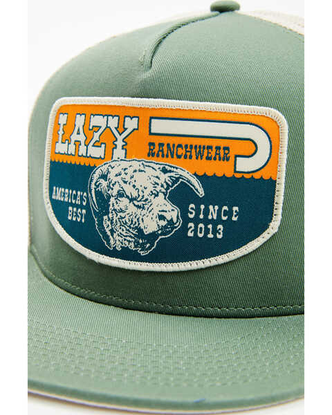 Image #2 - Lazy J Ranch Wear Men's Americas Best Trucker Cap , Green, hi-res
