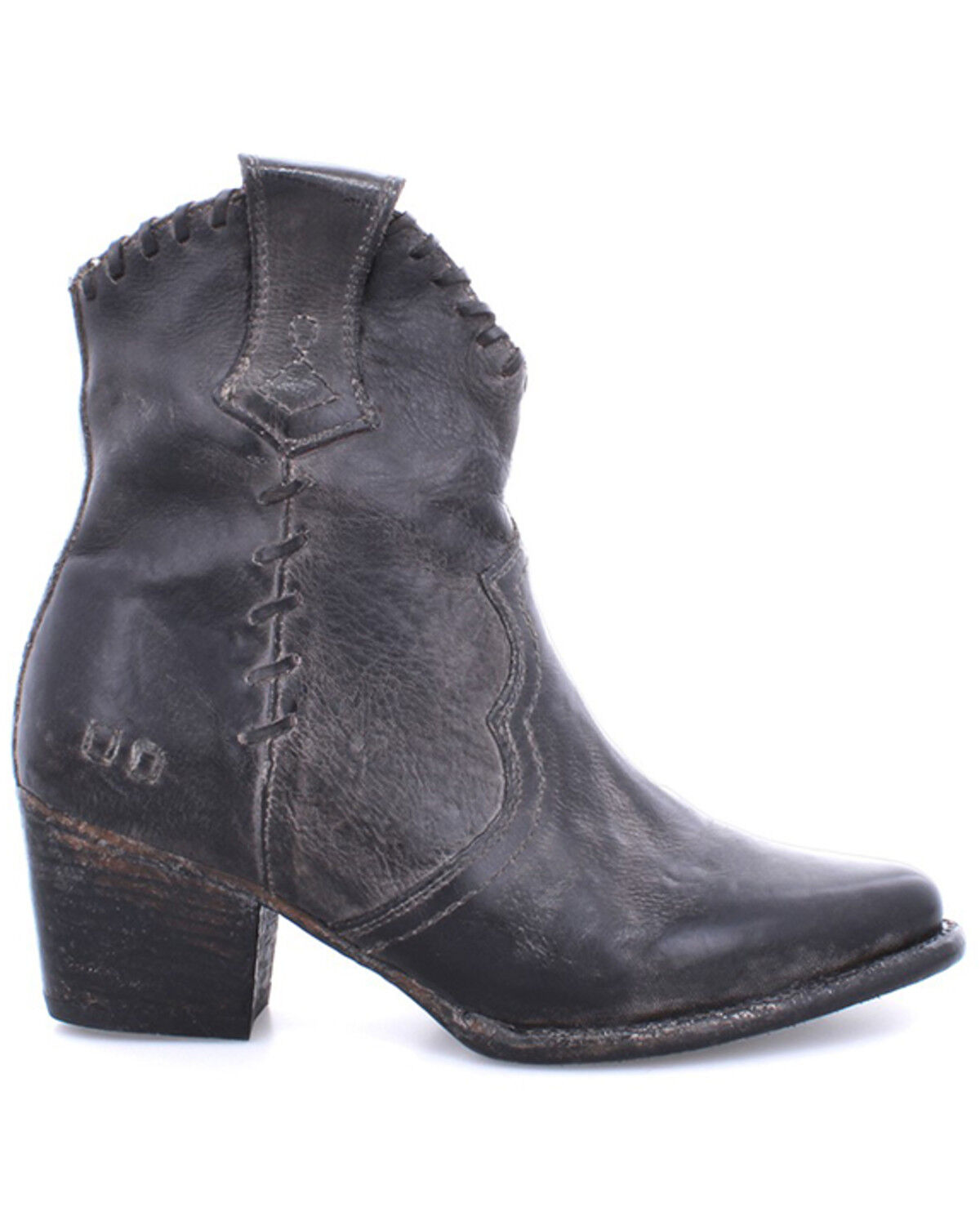 Image #2 - Bed Stu Women's Baila II Rustic Tremolo Short Ankle Boots - Round Toe, Black, hi-res