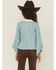 Image #4 - Shyanne Girls' Wrap Bolero Faux Suede Tie-Front Top, Aqua, hi-res