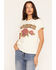 Image #1 - Rodeo Quincy X Boot Barn Women's Rodeo Rose Short Sleeve Graphic T-Shirt, Cream, hi-res