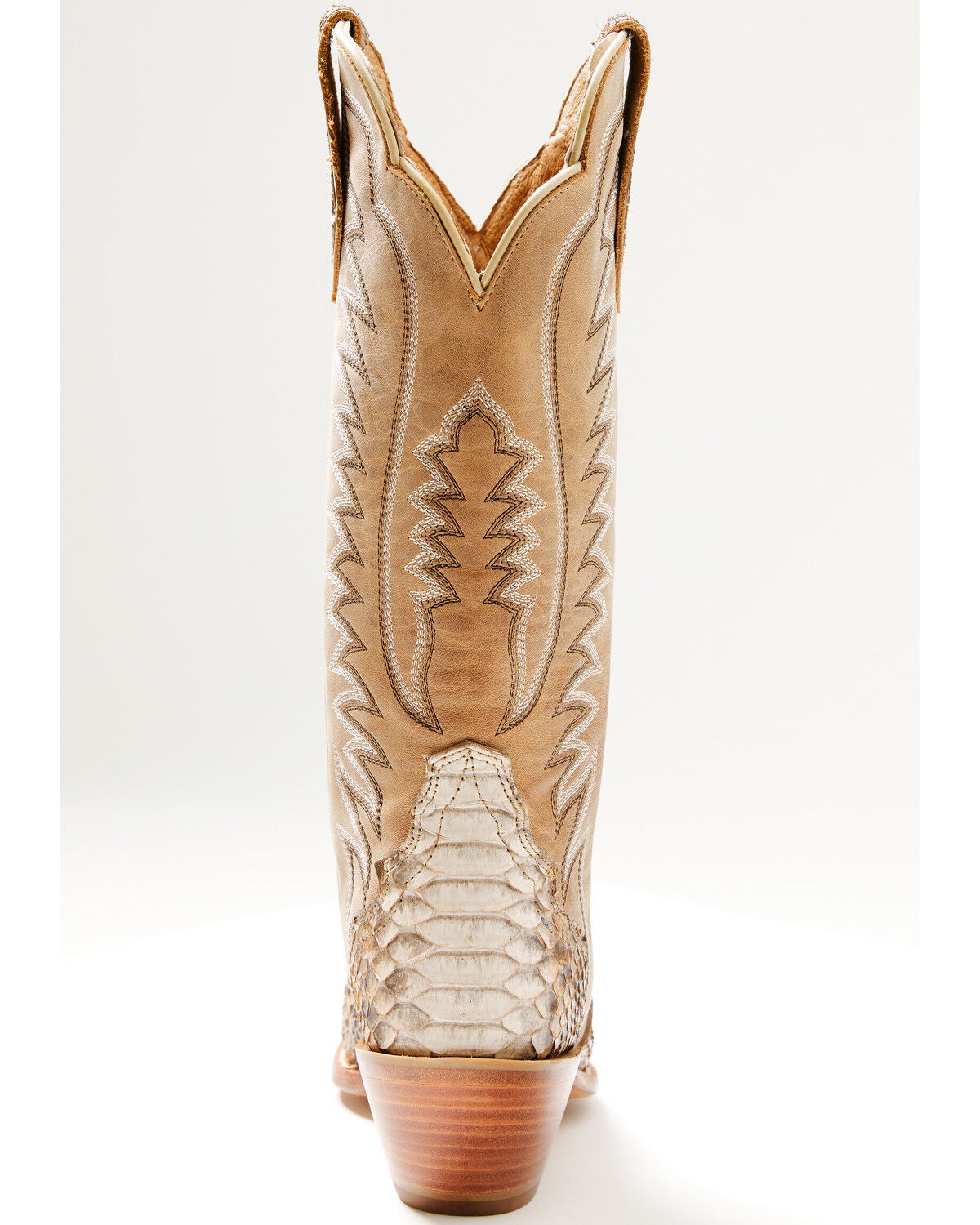 Image #5 - Shyanne Women's Exotic Python Tall Western Boots - Snip Toe, Tan, hi-res