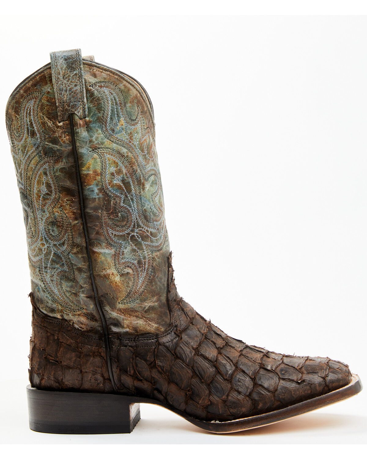 Image #2 - Cody James Men's Exotic Pirarucu Ocean Western Boots - Broad Square Toe, , hi-res