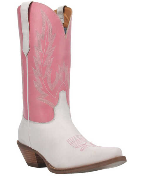 Dingo Women's Hold Yer Horses Vintage Western Boots - Snip Toe , Pink, hi-res