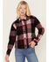 Image #1 - Idyllwind Women's Plaid Print Pocket Days Shacket, Mauve, hi-res