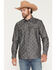 Image #1 - Moonshine Spirit&reg; Men's Steel Drum Bobby Paisley Print Long Sleeve Snap Western Shirt, Grey, hi-res