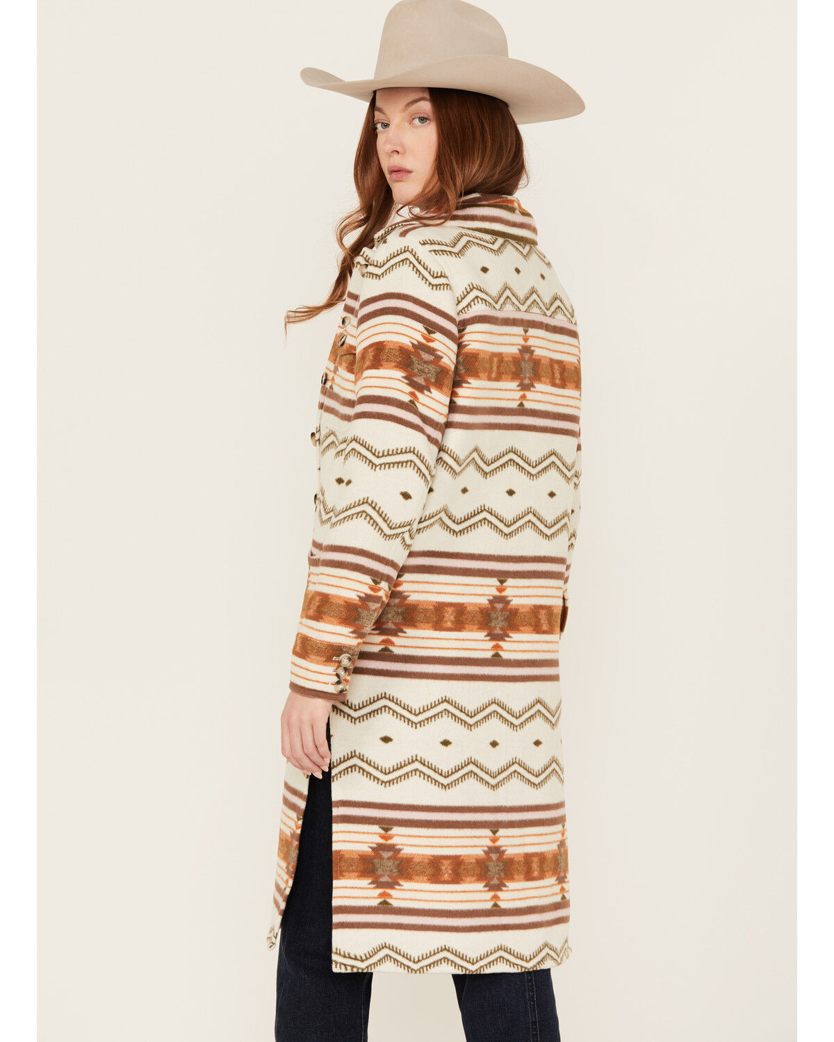 Image #4 - Shyanne Women's Long Southwestern Jacket, Cream, hi-res