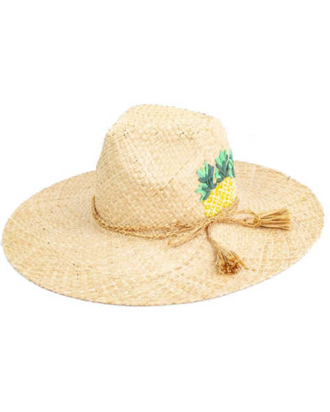Peter Grimm Women's Natural Sancho Raffia Straw Resort Hat , Natural, hi-res