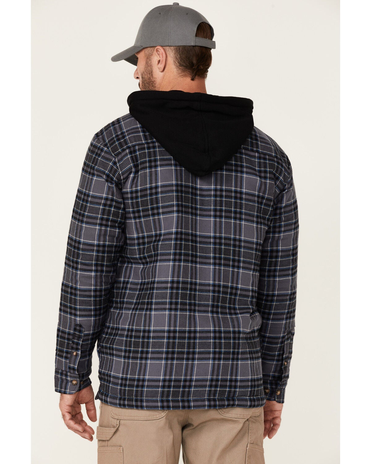 Blue Flannel Hooded Work Jacket - Big 