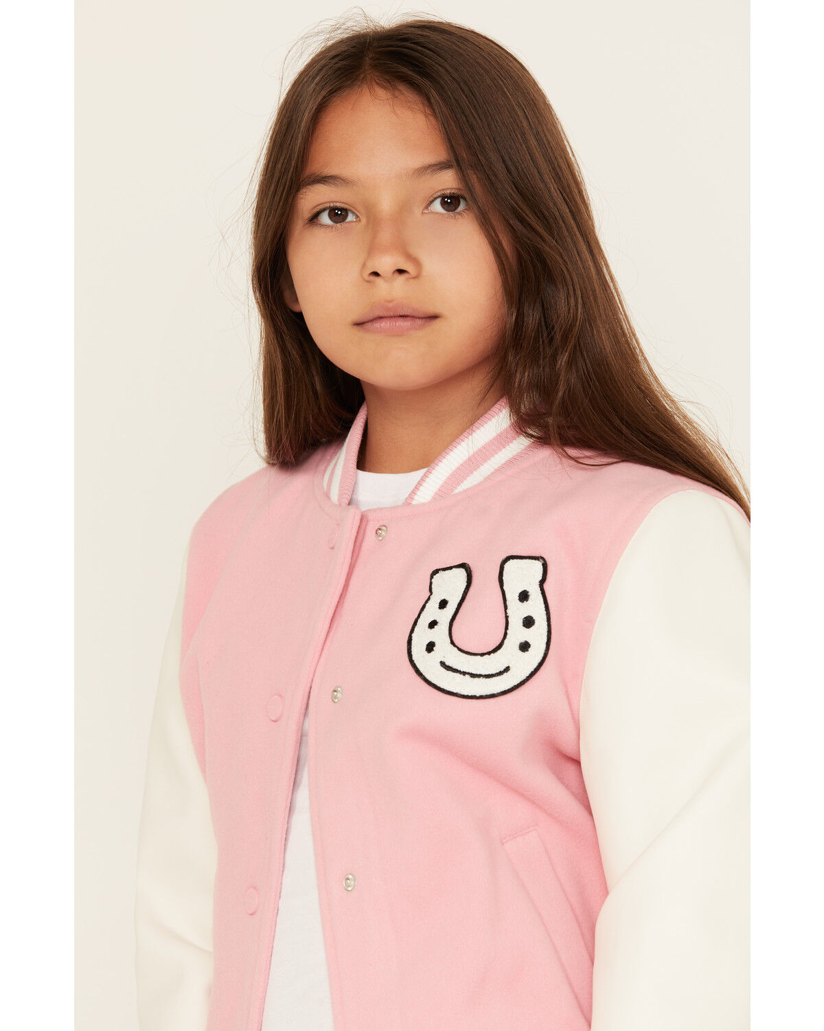 Image #2 - Urban Republic Girls' Varsity Jacket, Pink, hi-res