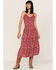 Image #1 - Band of the Free Women's Mirage Smocked Midi Dress, Fuscia, hi-res