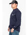 Image #4 - Carhartt Men's FR Long Sleeve Pocket Work Shirt, Navy, hi-res