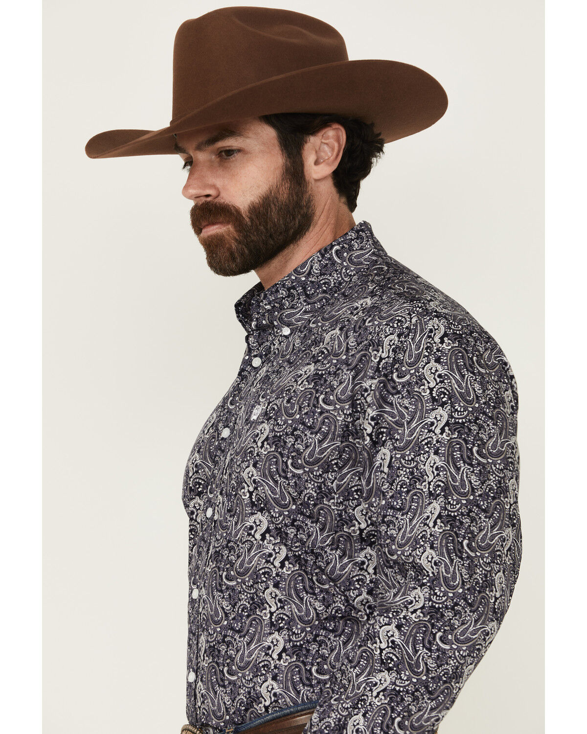 Image #2 - Cinch Men's Paisley Print Long Sleeve Button-Down Western Shirt - Big, Multi, hi-res