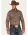 Image #1 - Rock & Roll Denim Men's Paisley Print Long Sleeve Snap Stretch Western Shirt, Brown, hi-res