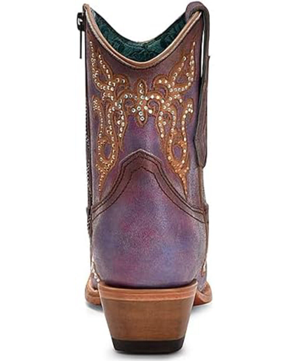 Image #4 - Corral Women's Embellished Western Booties - Snip Toe, Violet, hi-res