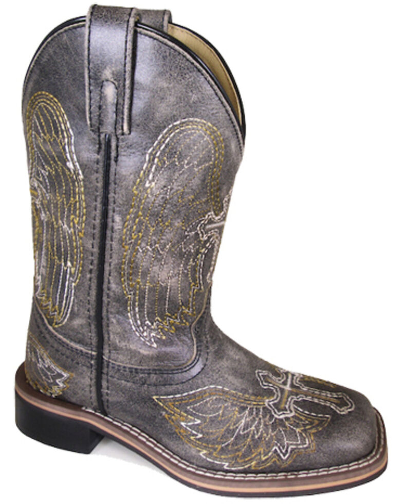 Smoky Mountain Boys' Guardian Western Boots - Square Toe, Black, hi-res