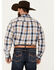 Image #4 - Cinch Men's Plaid Print Long Sleeve Button-Down Western Shirt, Light Blue, hi-res