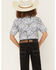 Image #4 - Cody James Boys' Ryder Paisley Print Short Sleeve Snap Western Shirt, Cream, hi-res